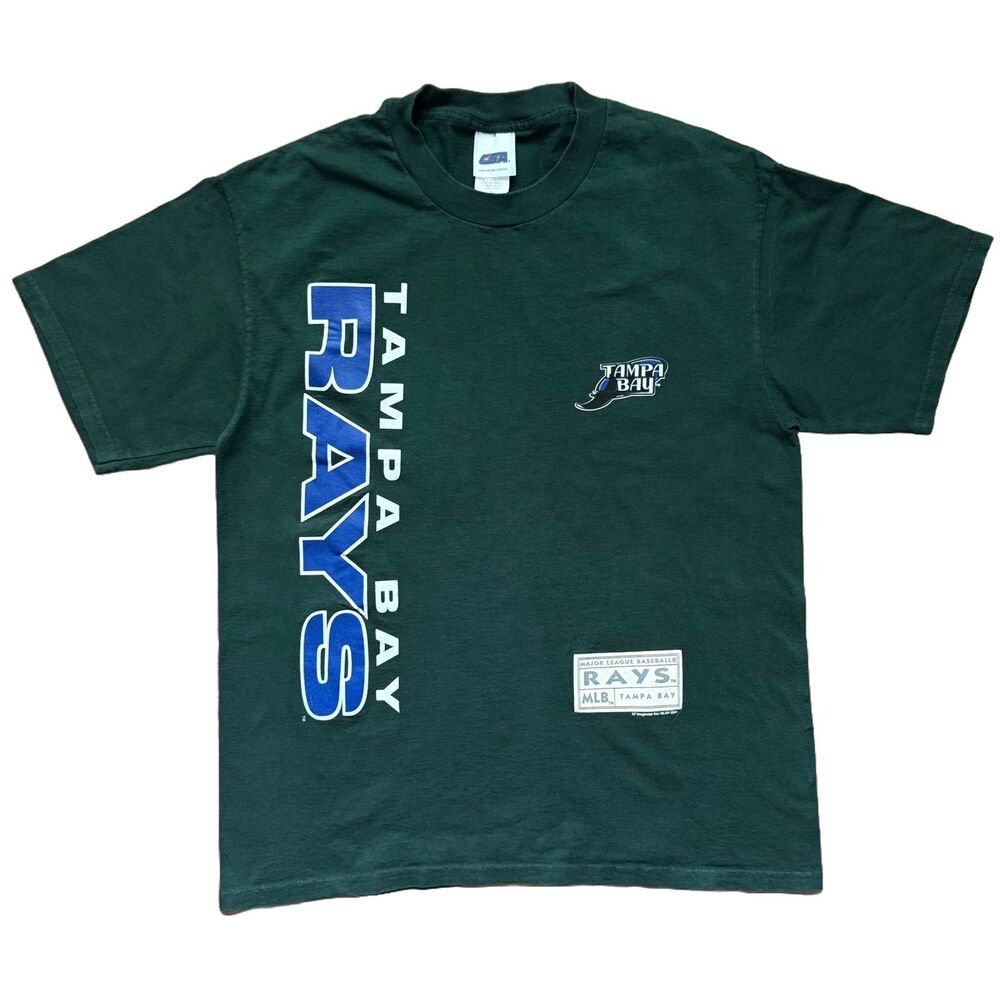 Vintage Y2K Tampa Bay Rays MLB Mens Size L Green T-Shirt CSA 2004